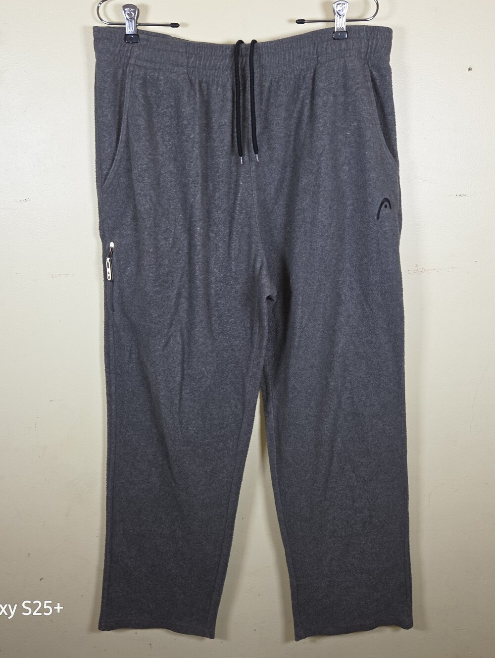 Head Men’s Drawstring Fleece  Lounge Sweatpants XL With Pockets